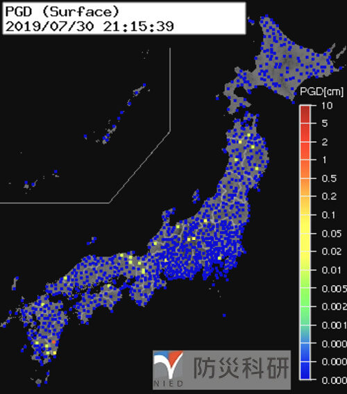 強震モニタの画像