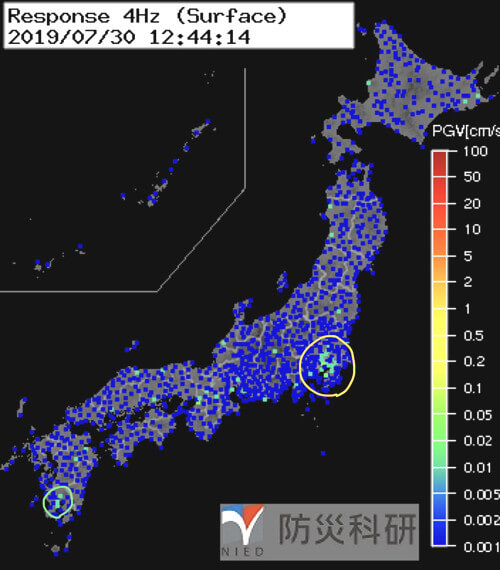 強震モニタの画像