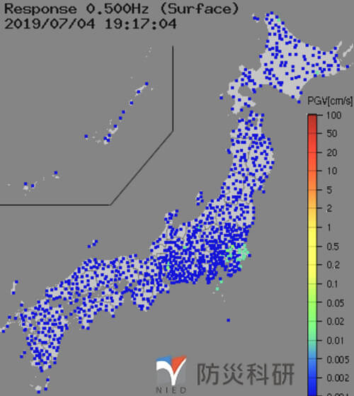 強震モニタの画像