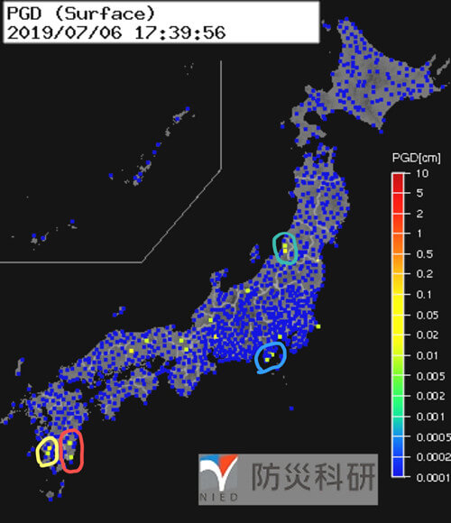 強震モニタの画像