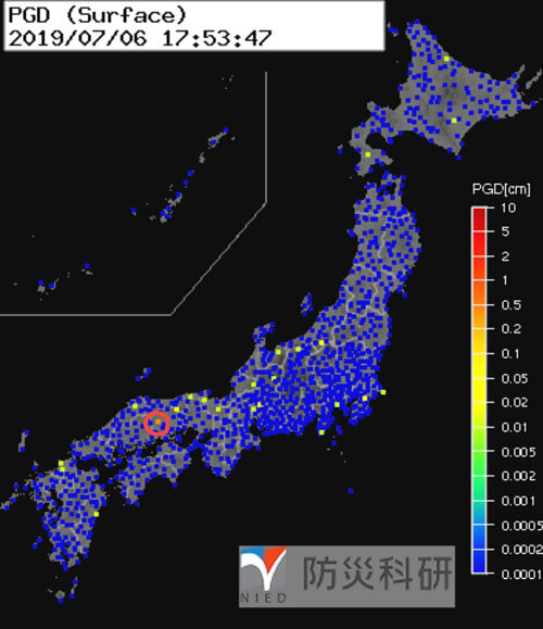強震モニタの画像