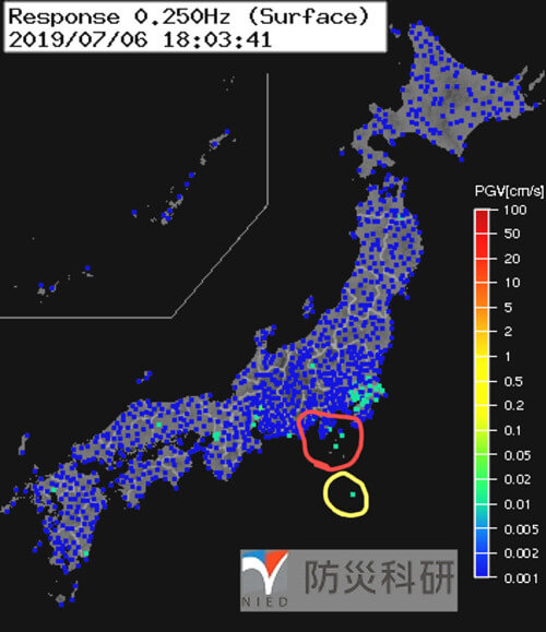 強震モニタの画像