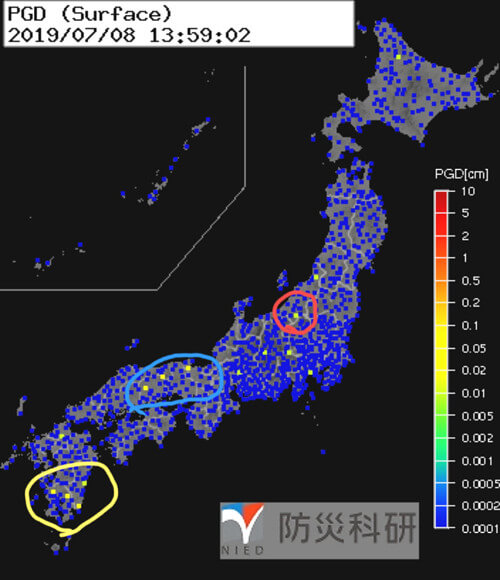 強震モニタの画像