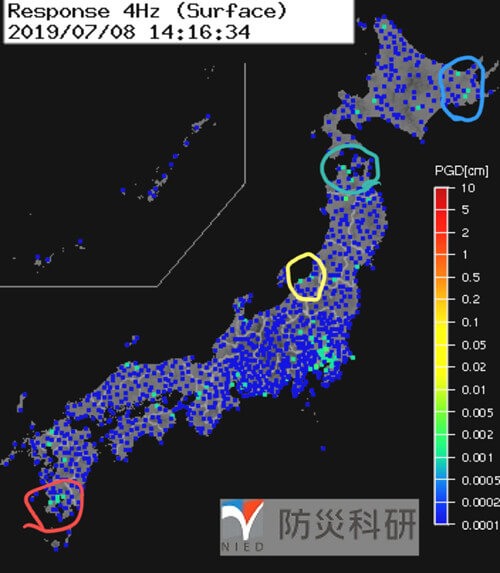 強震モニタの画像