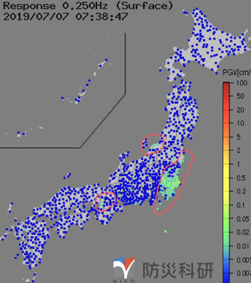 強震モニタの画像