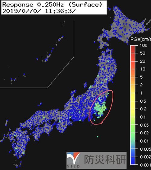 強震モニタの画像