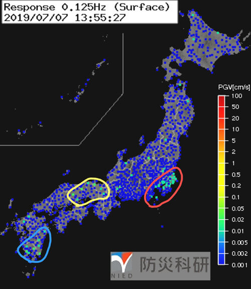 強震モニタの画像