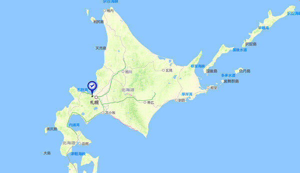 手稲山の位置図