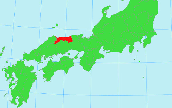 西日本の地図(鳥取)