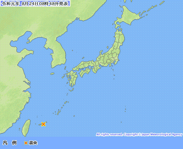地震情報の画像