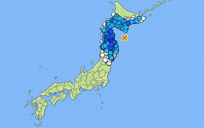 地震情報の画像