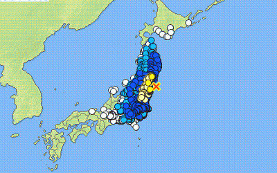 地震情報の画像