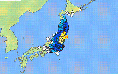 地震情報の画像