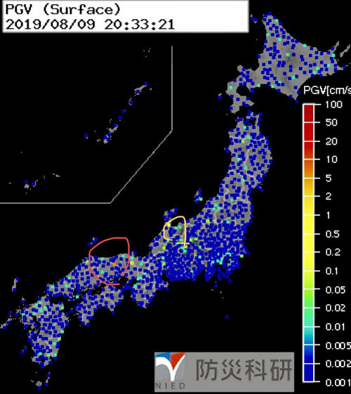 強震モニタの画像