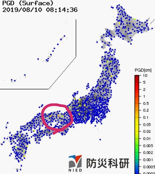 強震モニタの画像