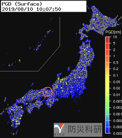 強震モニタの画像