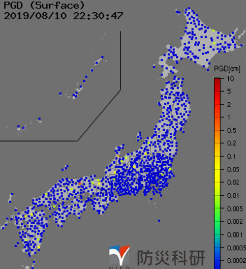 強震モニタの画像