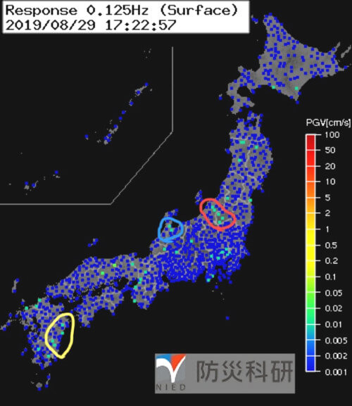 強震モニタの画像