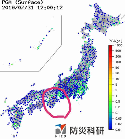 強震モニタの画像
