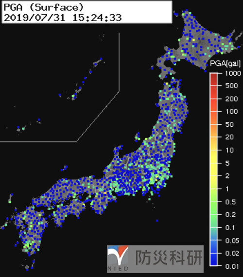強震モニタの画像