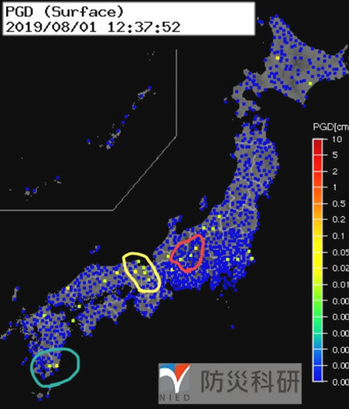強震モニタの画像