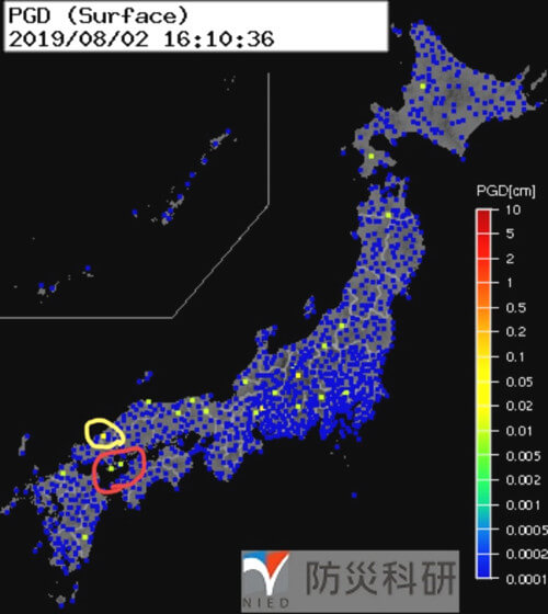 強震モニタの画像