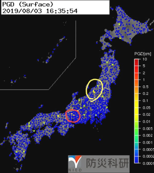 強震モニタの画像