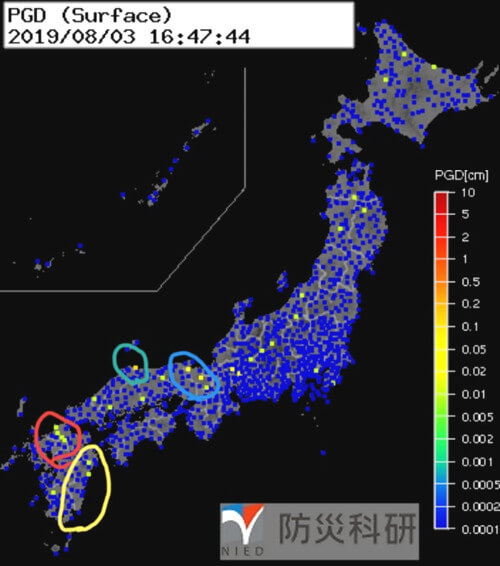 強震モニタの画像