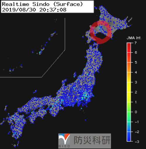 強震モニタの画像
