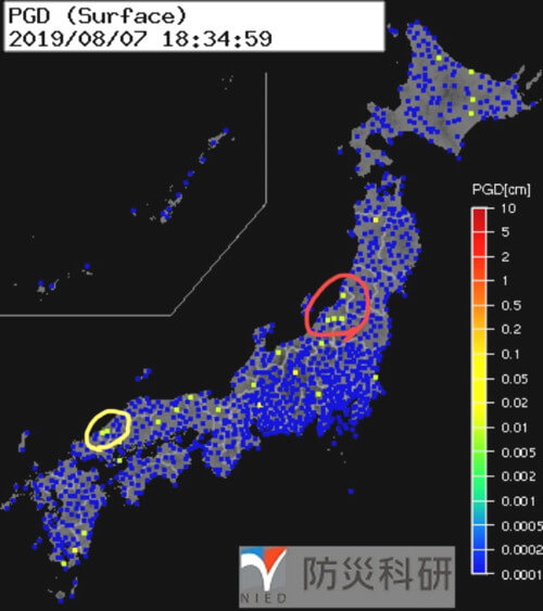 強震モニタの画像
