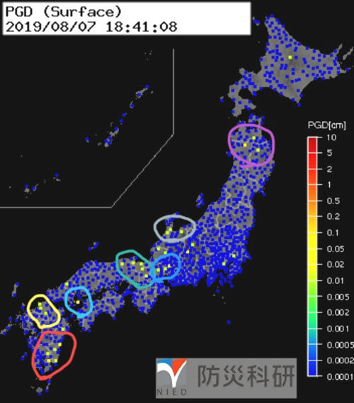 強震モニタの画像