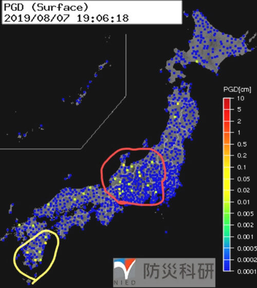 強震モニタの画像