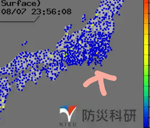 強震モニタの画像