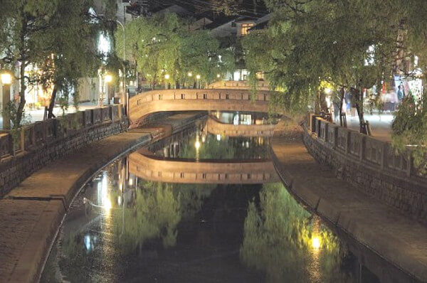 城崎温泉の太鼓橋の写真