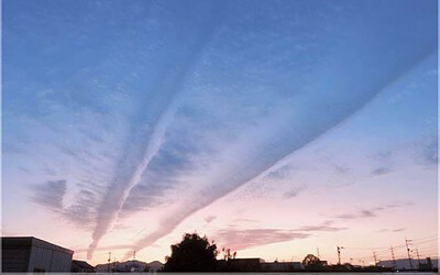 徳島市上空に出現した地震雲