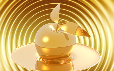 りんごと地震のイメージイラスト