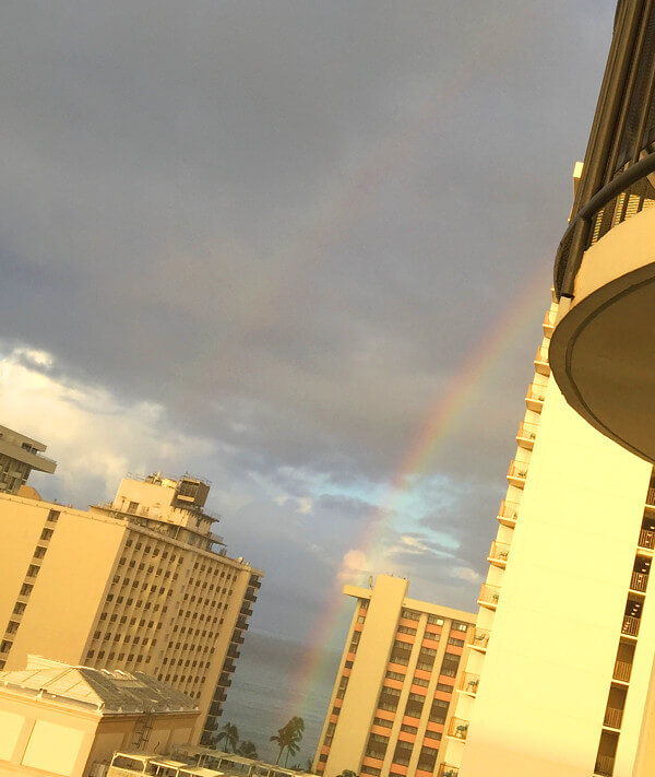 ダブルレインボーの写真