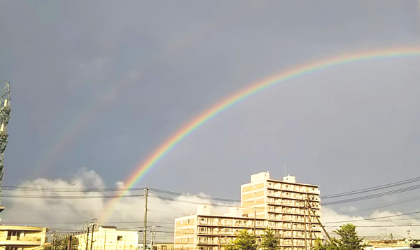 ダブルレインボーの写真