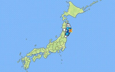 地震情報の画像