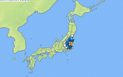 地震情報の画像