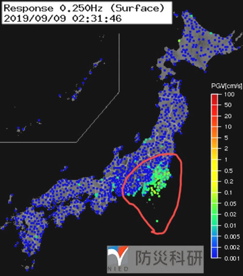 強震モニタの画像
