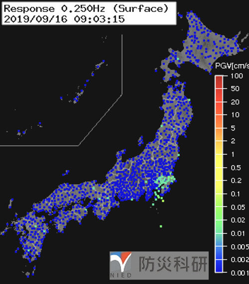 強震モニタの画像