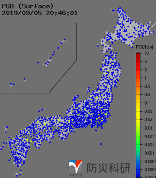 強震モニタの画像