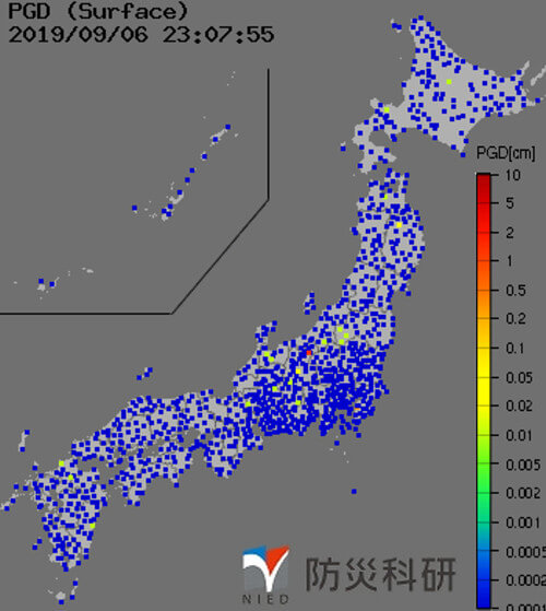 強震モニタの画像