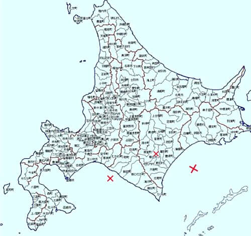 北海道の地図