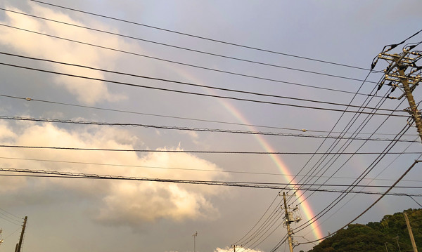 ダブルレインボーの写真