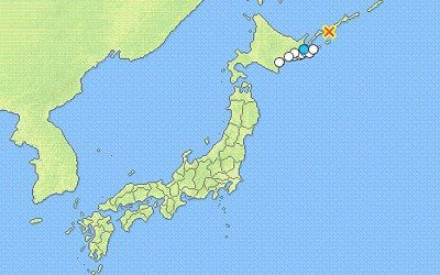 地震情報の画像