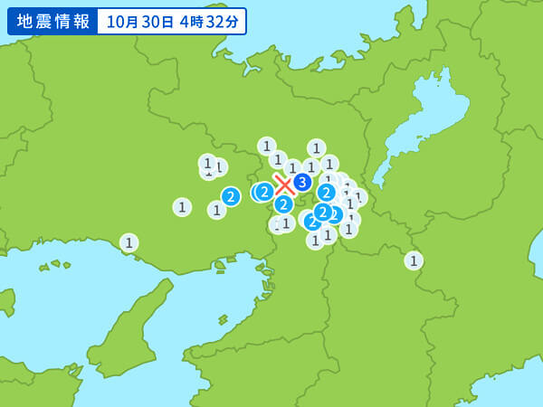 地震情報の画像