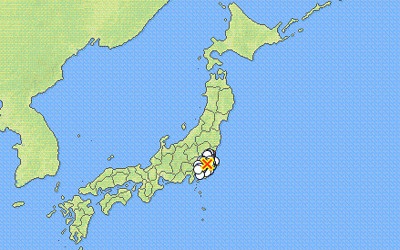 地震情報の画像