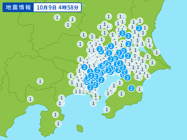 地震情報の画像